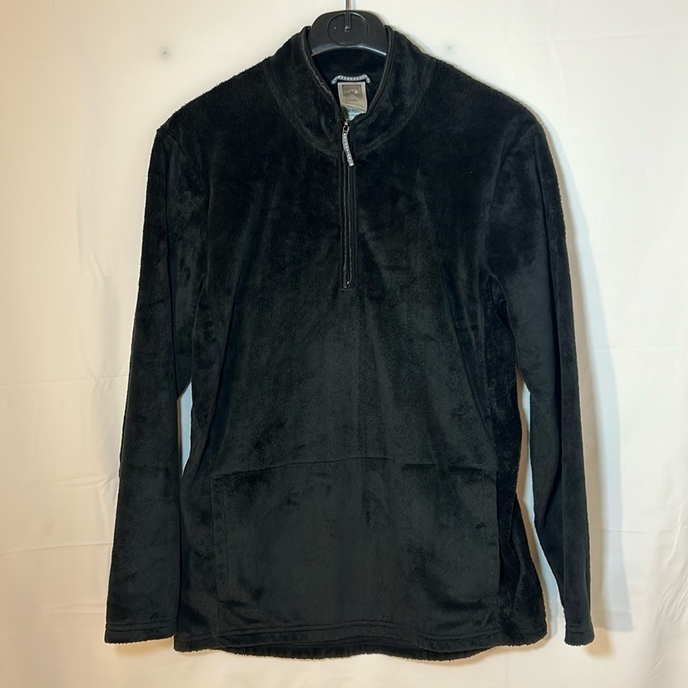 The North Face fleece half zip sweater Girls size Extra Large black winter warm